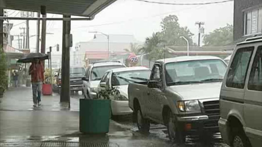 Downtown Hilo downpour