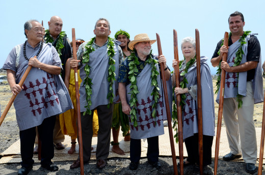 Elected officials, UH administration at Tuesday's Palamanui groundbreaking