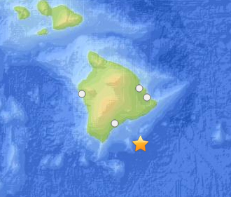 USGS map showing where the earthquake was located