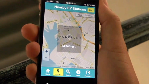 Photo of app taken from video supplied by State of Hawaii