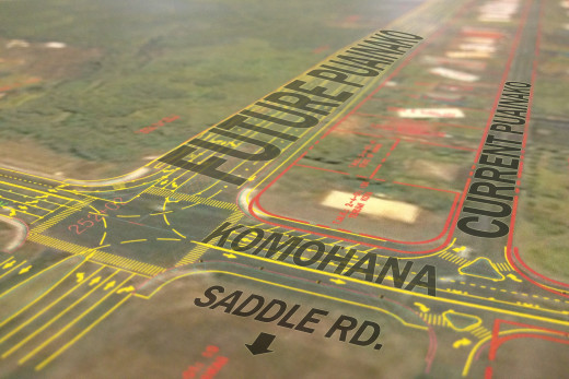 This map, on display at the DOT meeting. Street labels were added by Big Island Video News. Click for a closer view. 