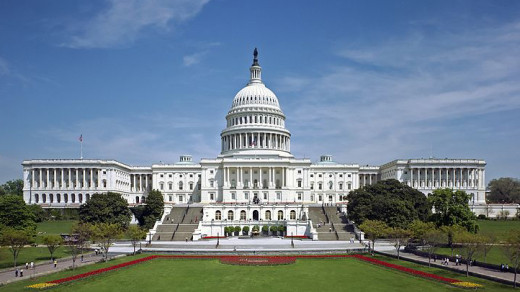 Photo of the U.S. Capitol by Martin Falbisoner via Wikipedia