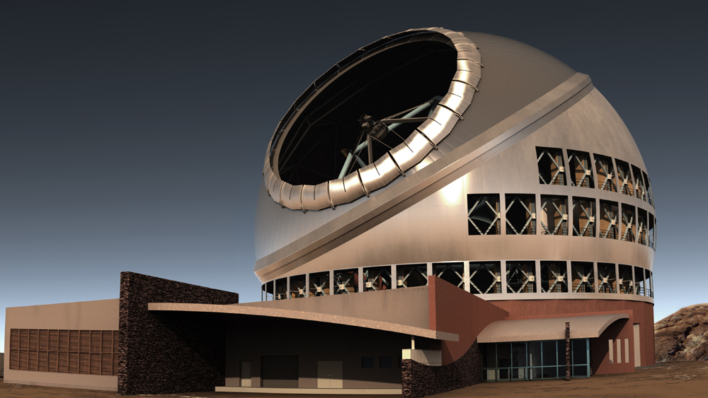 Rendering of the proposed Thirty Meter Telescope (courtesy TMT)