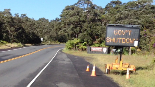 This sign now greets entrants to the Hawaii Volcanoes National Park