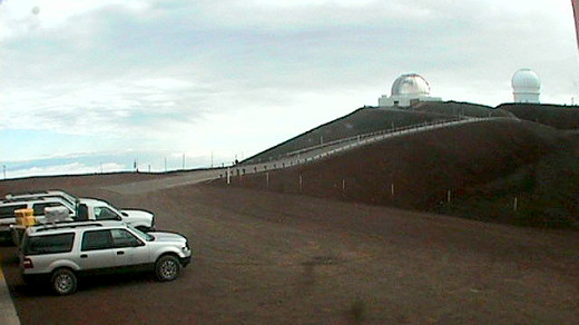 video grab from Keck1 looking north northeast on the summit of Mauna Kea