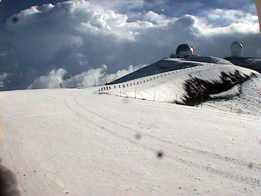 Snow on the mauna, from Keck 1 looking north northeast