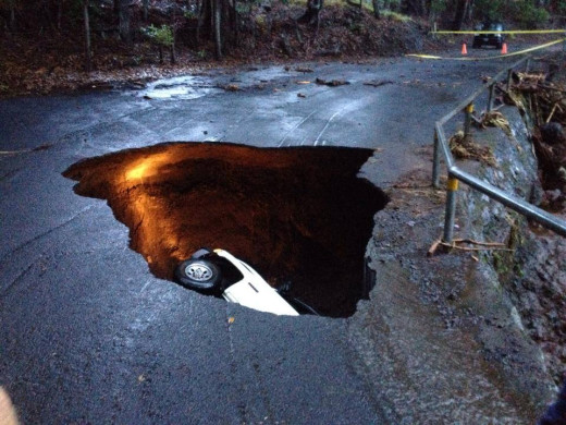 The now famous photo of the Paauilo sinkhole, shot by Liana Iaea Honda