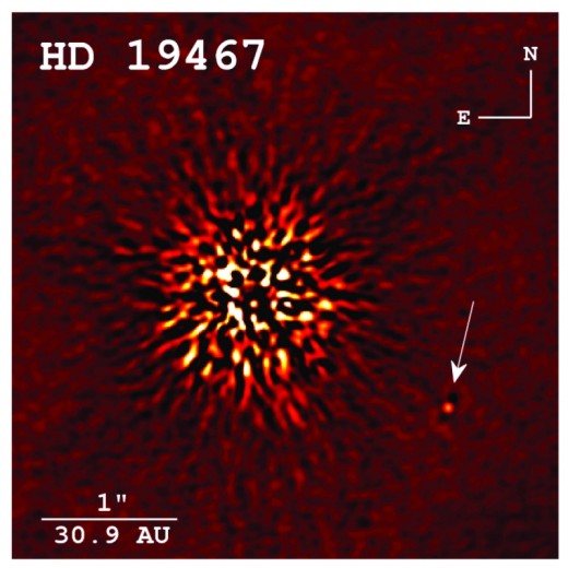 CREDIT: CREPP ET AL. 2014, APJ Direct image detection of a rare brown dwarf companion taken at Keck Observatory.