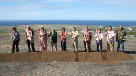 The moment of the groundbreaking, photo courtesy DHHL