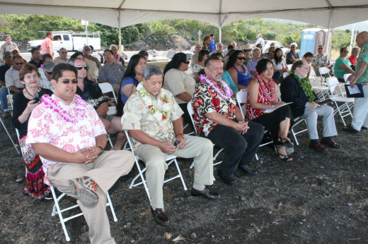Under the tent during the groundbreaking ceremony, photo by DHHL