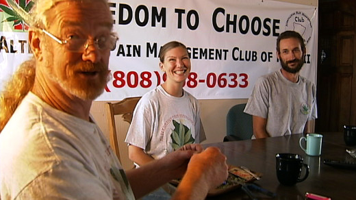 Card-carrying members of the Alternative Pain Management Club sit down with  Mike Ruggles in Fern Acres