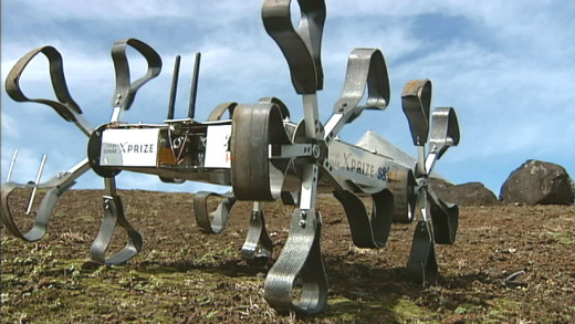 Lunar rover prototype crawls along a Hawaii Island surface