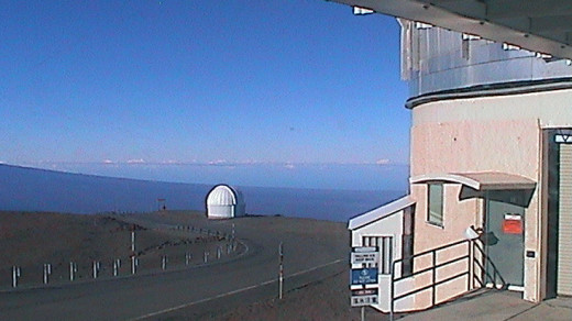 Joint Astronomy Center photo shows the summit of Mauna Kea on Saturday at 8:06 a.m. HST