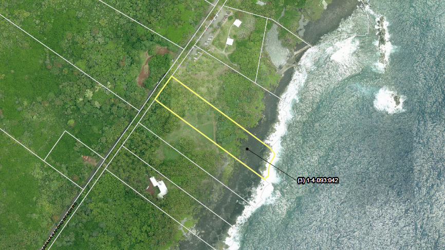 Map shows Puna land parcel identified in the 2013 PONC report to the mayor. 