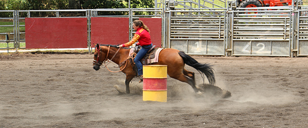13 year old Leiana Rose Andrade Stout, great granddaughter of Rose Andrade Correia, was among the first people to ride in the newly improved arena, photo courtesy Hawaii County