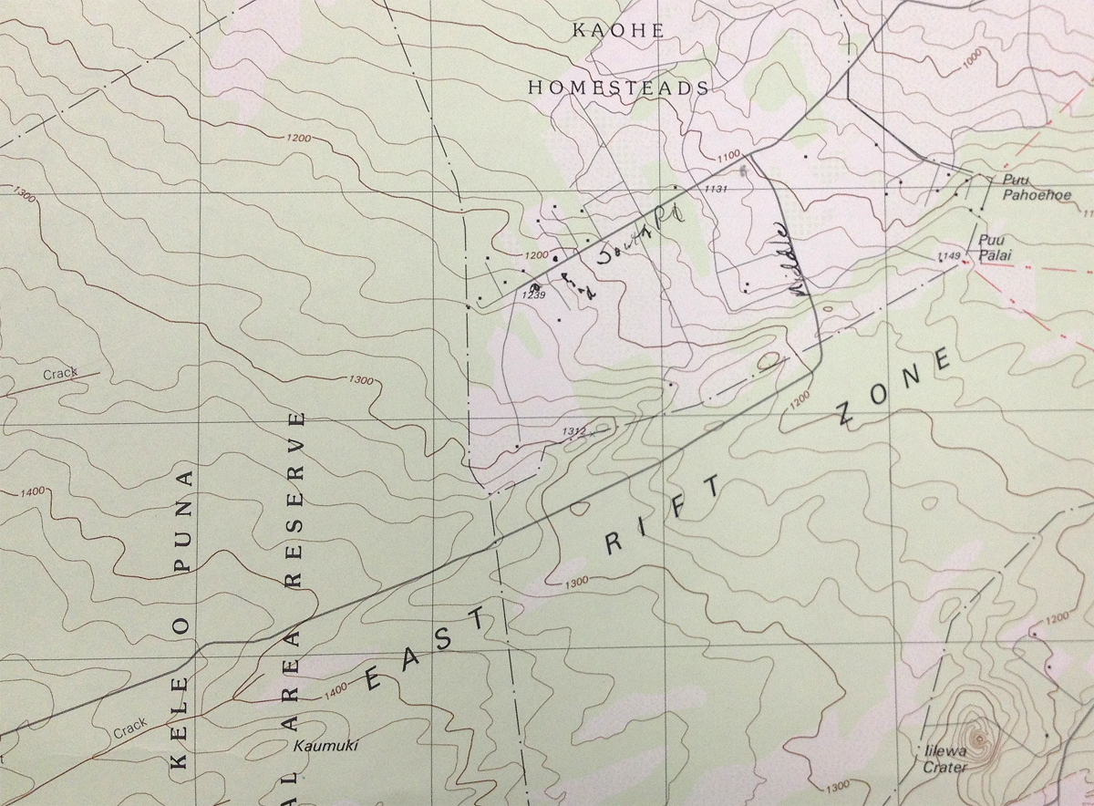 Here is another USGS map that a resident brought with them to Tuesday's meeting. It may provide a closer look at the topography around the Kaohe Homesteads. 