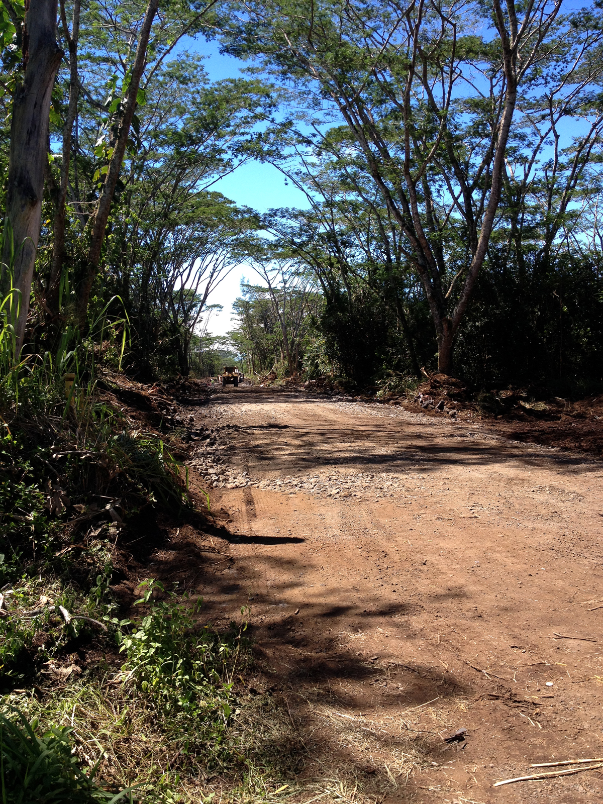 The early stages of the Railroad Avenue project. photo taken from the southern-end in Hawaiian Beaches.