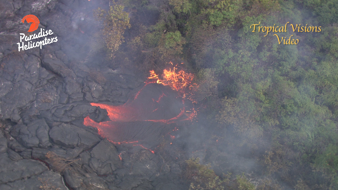 Image from video by Mick Kalber, Tropical Visions Video, aboard Paradise Helicopters