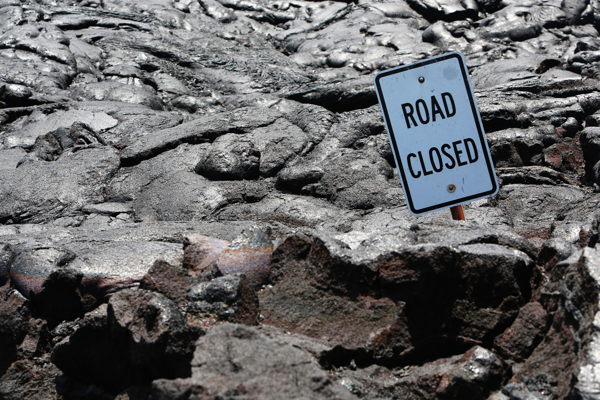 The iconic "Road Closed" sign. NPS Photo/Michael Szoenyi 
