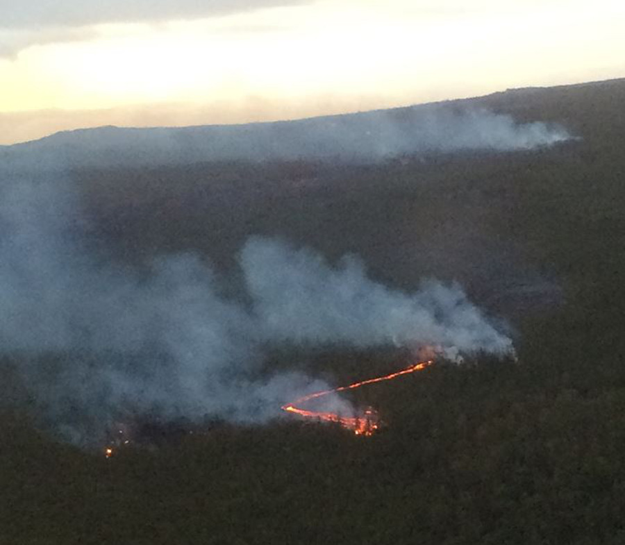  Photo taken the morning of Dec. 1 by Hawaii County Civil Defense.