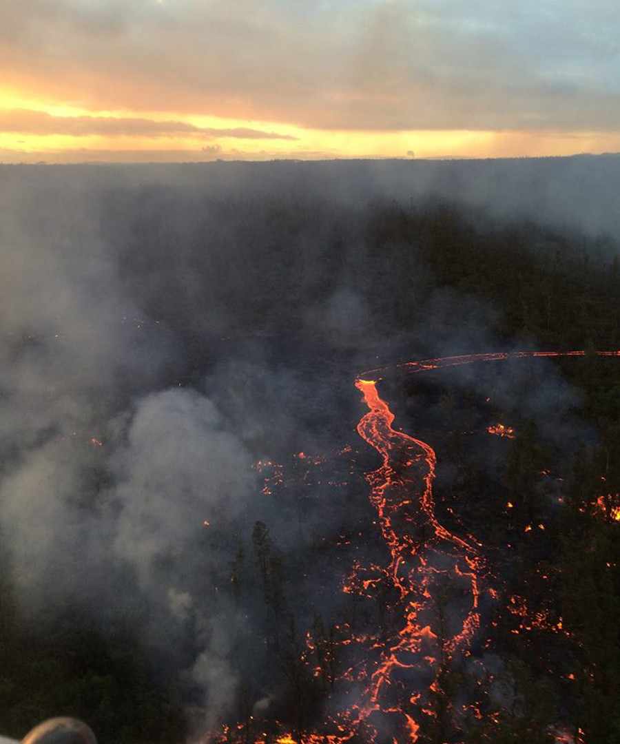  Photo taken the morning of Dec. 1 by Hawaii County Civil Defense.