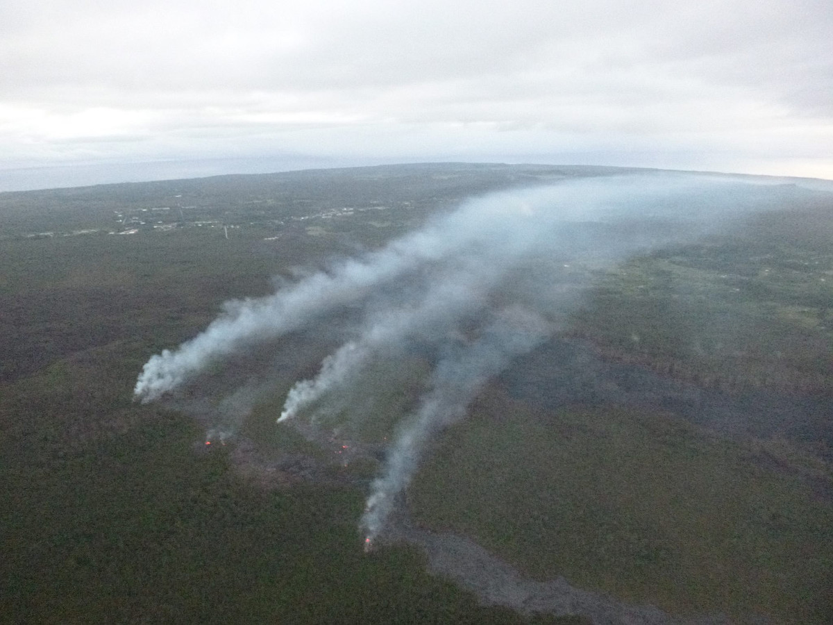 Civil Defense photo of the lava flow taken on Dec. 3