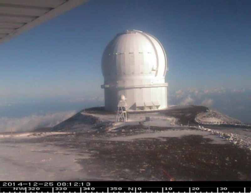 Image from CFHT Telescope webcam (Aimed North) after 8 a.m. HST