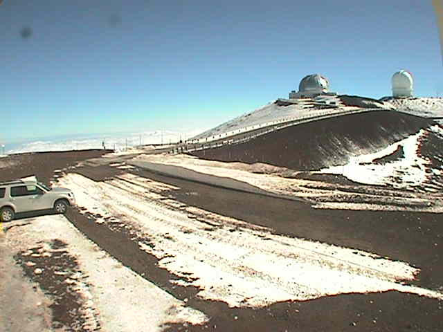 Webcam image from Keck1, aimed NNE, taken after 8 a.m. HST