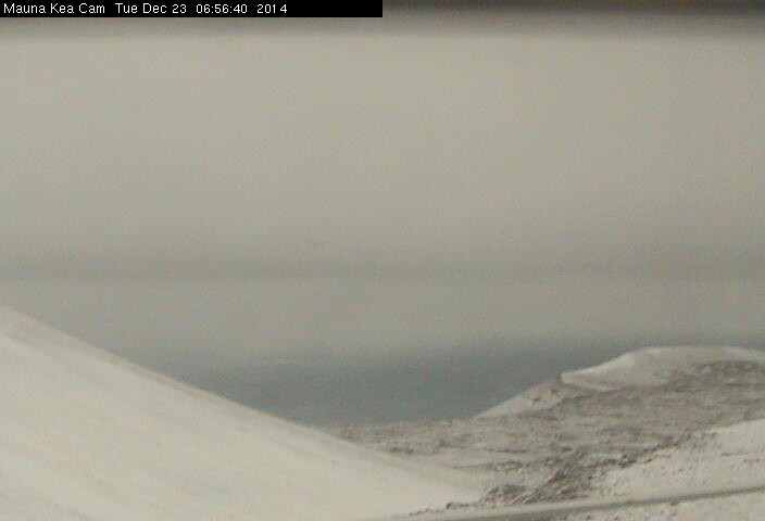 MAUNA KEA:  Mauna Loa Observatory photo taken from a webcam on Mauna Kea.