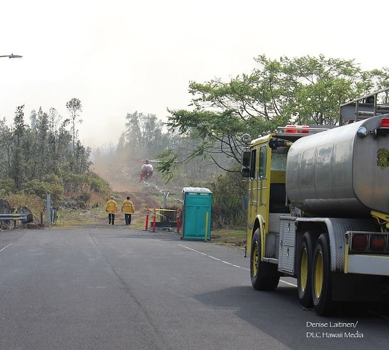 Photo of fire fighting operations taken by  Denise Laitinen on Jan. 12