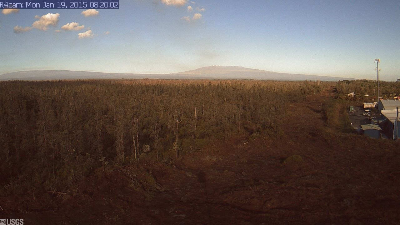 USGS Hawaiian Volcano Observatory webcam image taken the morning of Jan. 19