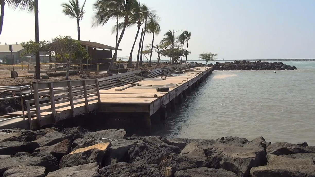Trashed peir at Kawaihae, from video by Visionary Video