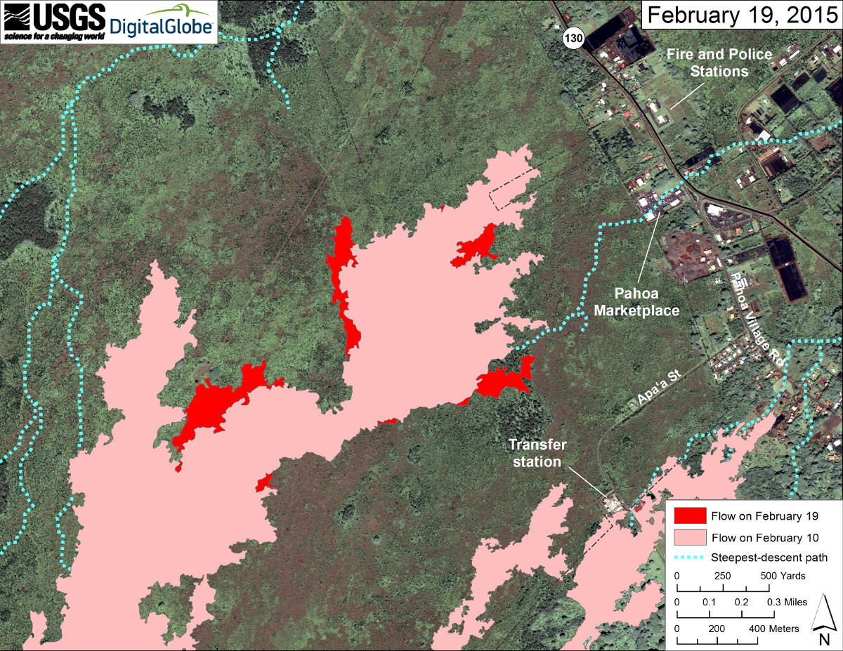 Map by USGS Hawaiian Volcano Observatory posted on Feb. 19, 2015