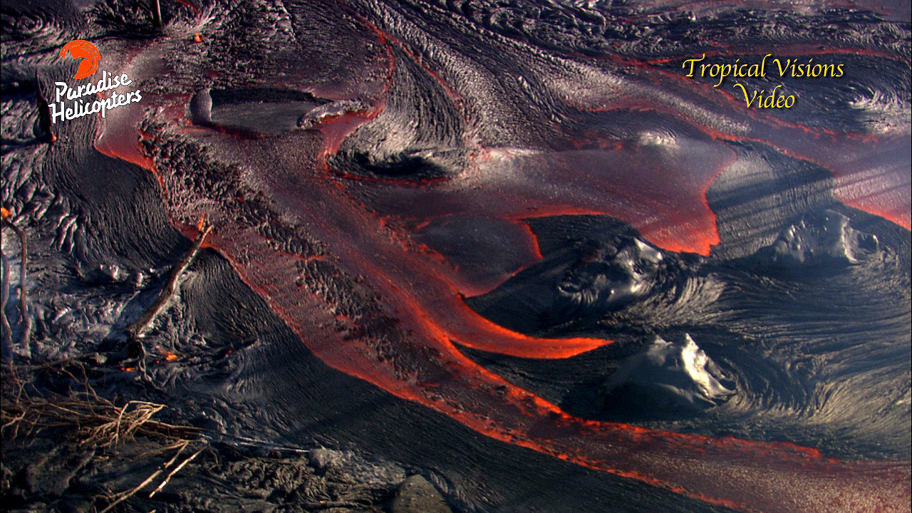 Feb. 23, 2015: Image taken from video by Mick Kalber over the lava breakout.