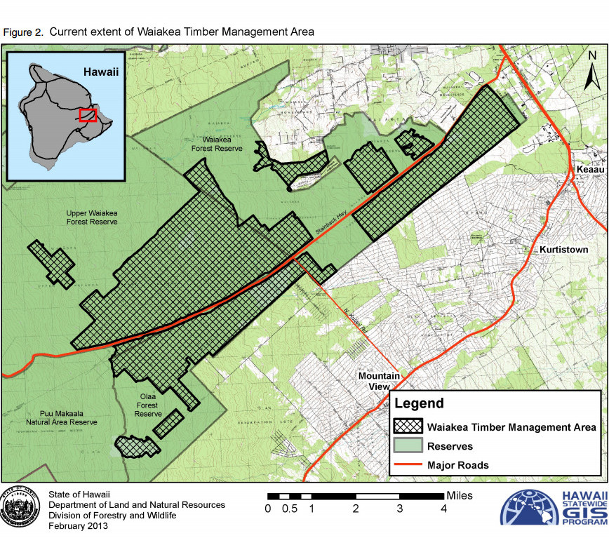 courtesy DLNR DOFAW Waiakea Timber Management Area draft EA