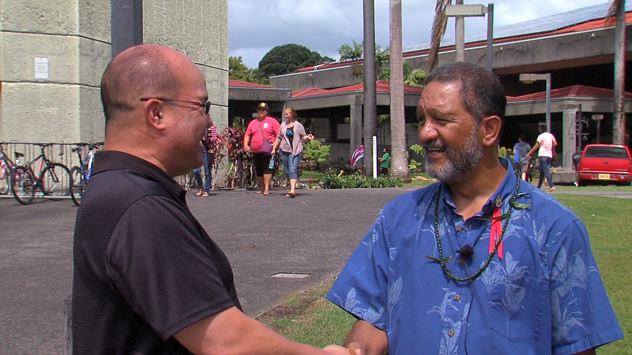 Keanu Sai (left) and Dexter Kaiamama (right). Image from video by David Corrigan.