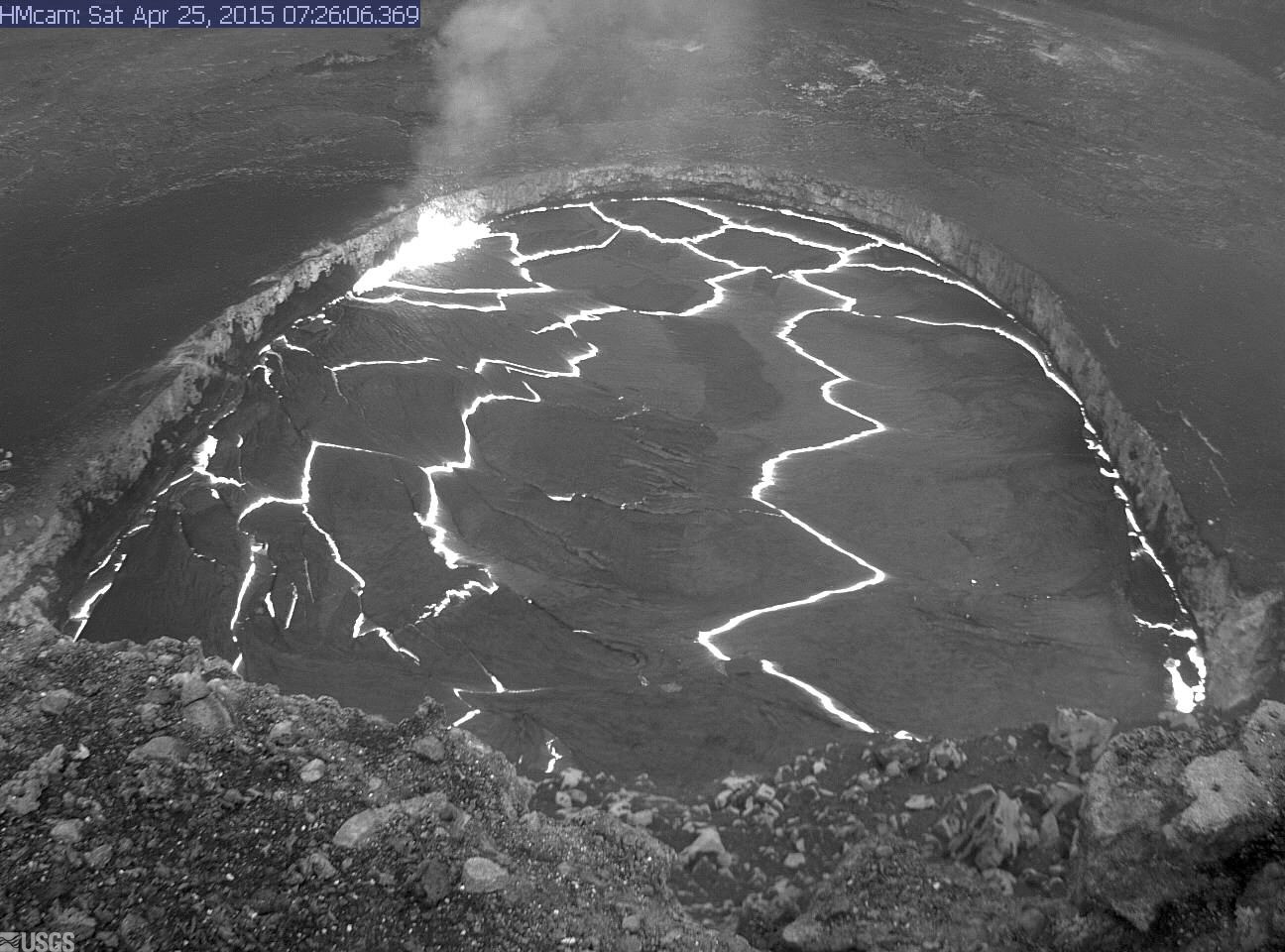 courtesy USGS Hawaiian Volcano Observatory webcam on Saturday morning