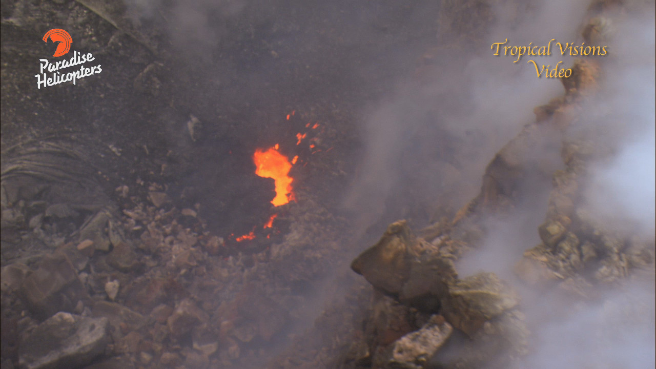 Lava in Pu'u O'o crater. Image from video by Mick Kalber.