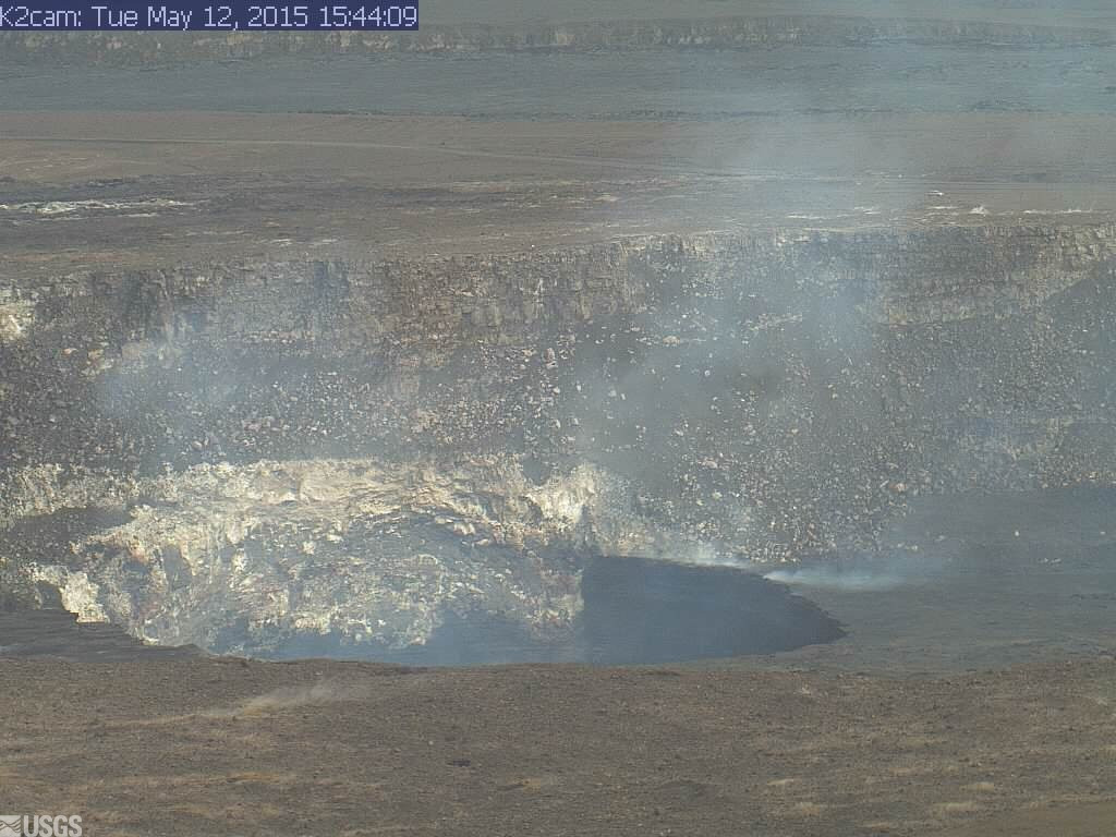 This USGS webcam view shows what the public sees at Jaggar Museum ... no lava lake visible as of Tuesday afternoon.