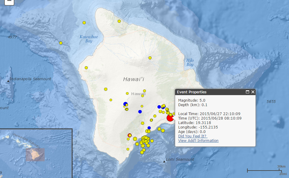 Map courtesy USGS Hawaiian Volcano Observatory
