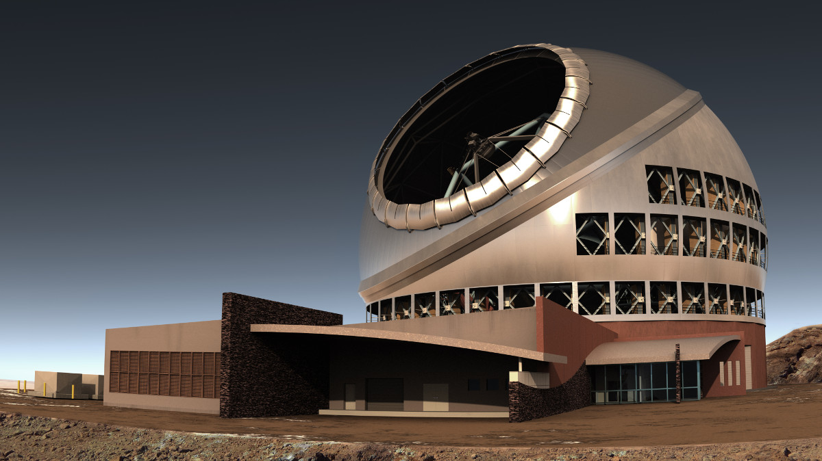 rendering of the Thirty Meter Telescope courtesy TMT