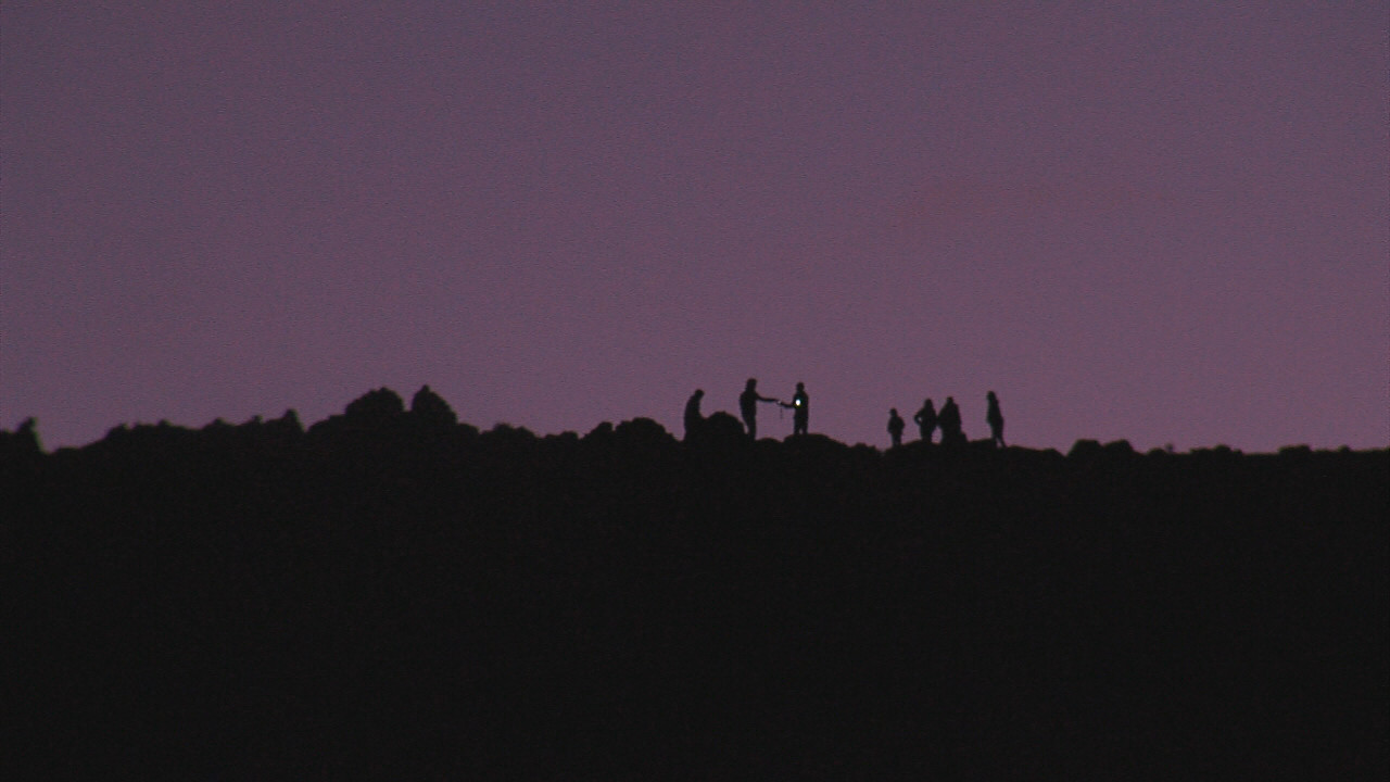 Visitors to Mauna Kea at sunset (July 2015)