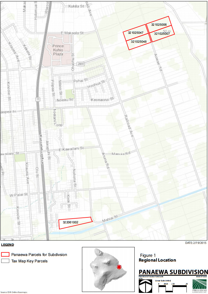 Location of the two proposed subdivisions courtesy draft EA document.