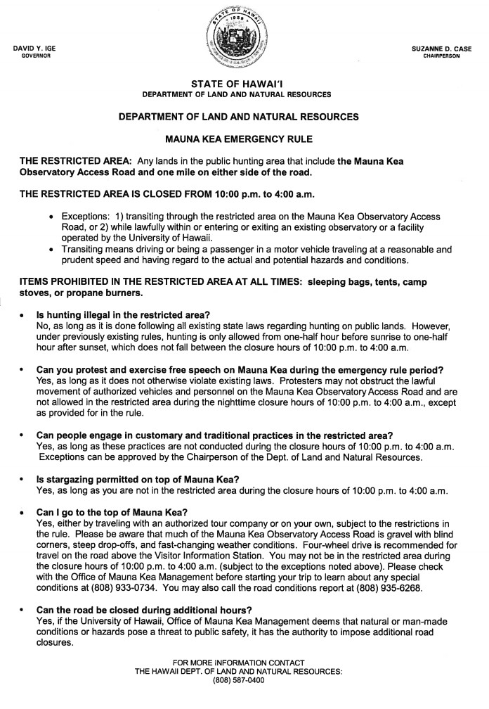 The official DLNR rules document.