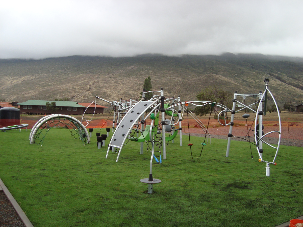 The new playground at the Hawaii County-managed Mauna Kea Recreation Area, photo courtesy Hawaii Co. Parks & Rec