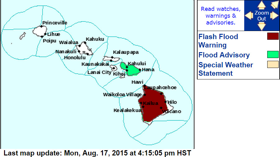 National Weather Service has put Hawaii Island under a Flash Flood Warning See more from NWS Honolulu here.