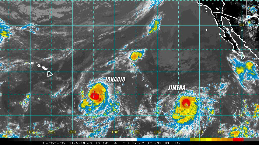 Image courtesy NOAA, storm labels by Big Island Video News.