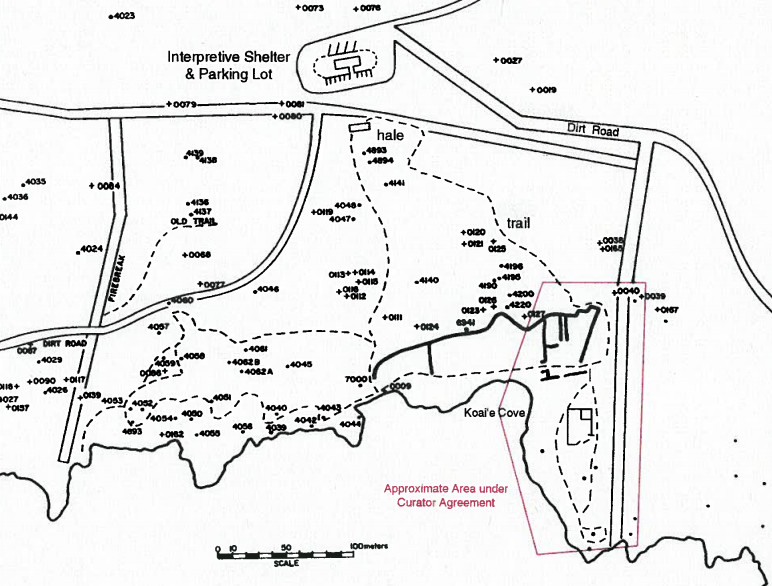 (MAP from DLNR submittal) Koai‘e Cove at Lapakahi State Historical Park shown on this map.