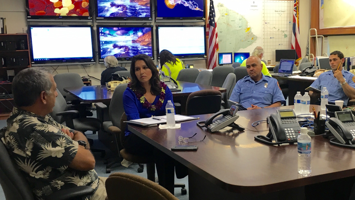 Rep. Gabbard visited Hawaii County Civil Defense on January 22, 2016. Photo  on courtesy the office of the Congresswoman.