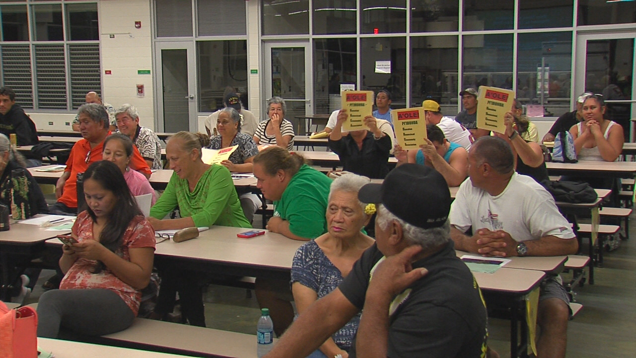 Signs read "a'ole" to the land lease. 